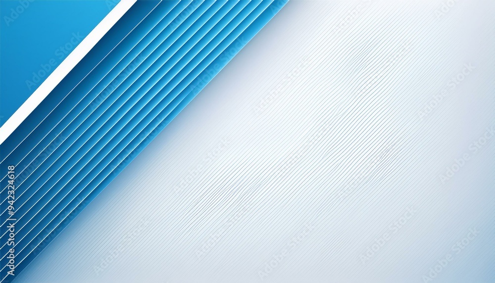 Poster white and blue vector background with diagonal lines