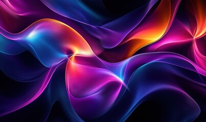 A colorful, abstract image with purple, blue, and orange swirls. The image is a representation of a computer-generated design, likely used for a digital art project or a video game