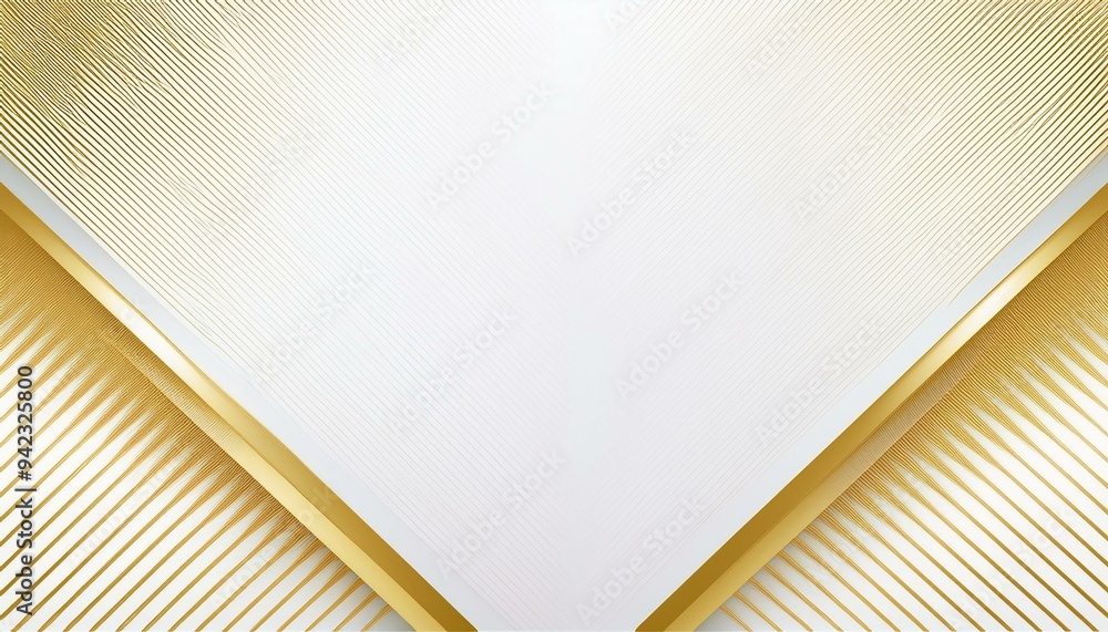 Poster white and gold vector background with diagonal lines