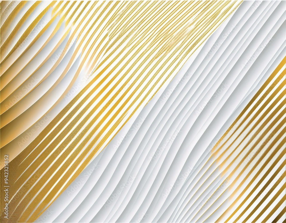 Poster white and gold vector background with diagonal lines