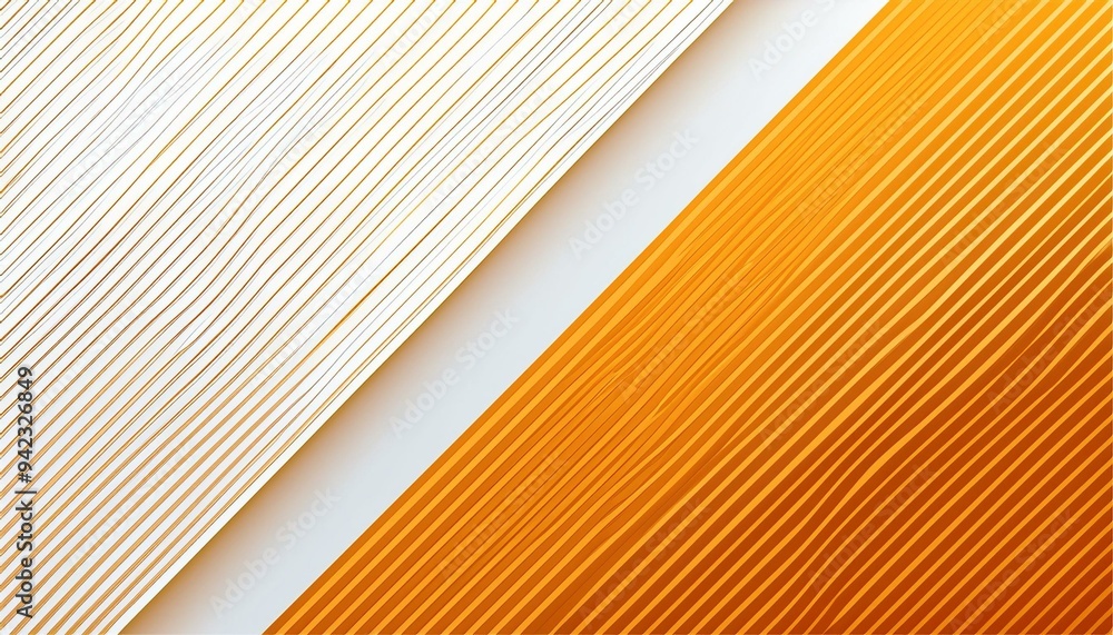 Poster white and orange vector background with diagonal lines