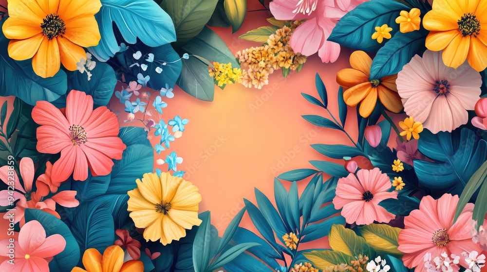 Poster a bright and colorful 