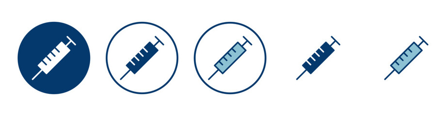 Syringe icon vector isolated on white background. injection icon