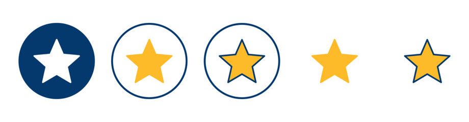 Star Icon vector isolated on white background. Star vector icon. Rating symbol