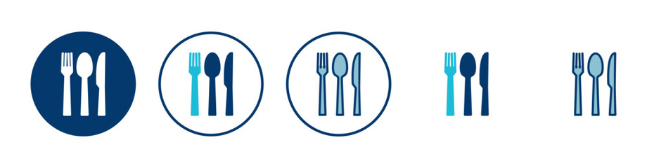 Fork, Spoon, and Knife isolated on white background. Restaurant icon. food icon. Eat. Cutlery icon.