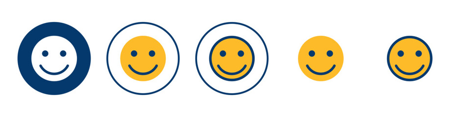 Fototapeta premium Smile icon vector isolated on white background. Smile vector icon. Emoticon Icon vector. Emoji