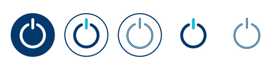 Power icon vector isolated on white background. Power Switch Icon. Start power icon