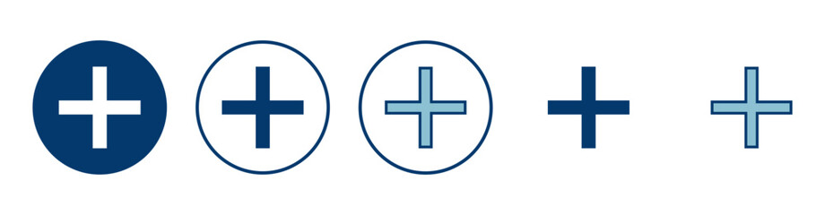 Plus Icon vector isolated on white background. Add plus icon. Addition sign. Medical Plus icon
