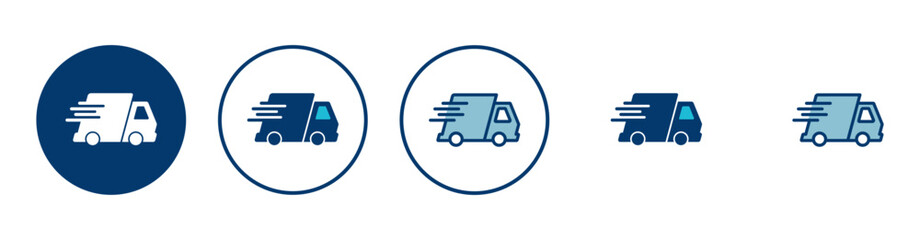 Delivery Icon vector isolated on white background. Fast Delivery Icon. Fast shipping delivery truck. Truck icon delivery