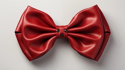 red bow on white background