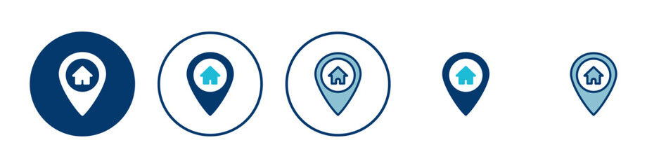 Address symbol icon vector isolated on white background . address icon vector. home location icon