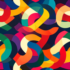 Energetic Geometric Forms Seamless Background Illustration