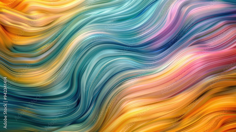 Canvas Prints Smooth, flowing waves of color blending seamlessly