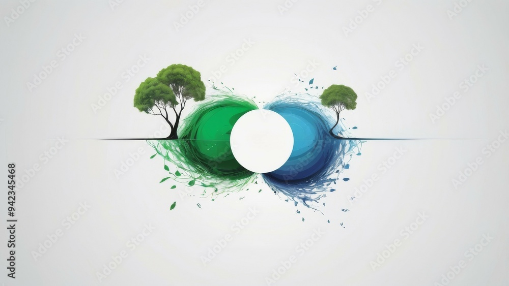 Poster background with circles