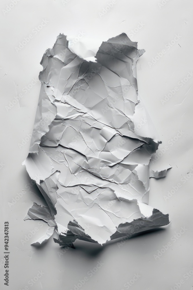 Aufkleber a torn edge of a paper with rough edges and fibers exposed