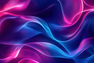 Abstract flowing neon wave background , ai