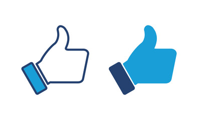 Thumbs up icon vector. Hand like. Like icon vector.