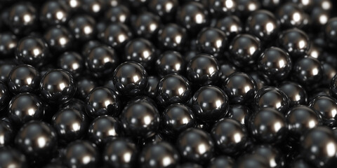 3D rendering realistic black pearls