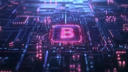 Obraz premium Blockchain technology futuristic, electronics money, digital wallet with encrypted block