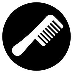 hair comb glyph icon