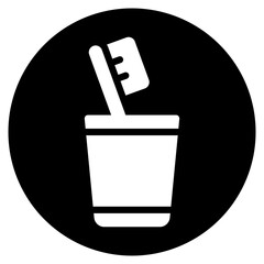 toothbrush glyph icon