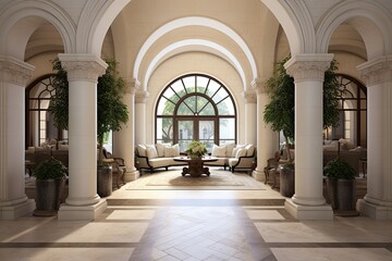 Minimalist interior design of modern living room Luxury home interior design interior design of modern home entryway, hall with arched walls