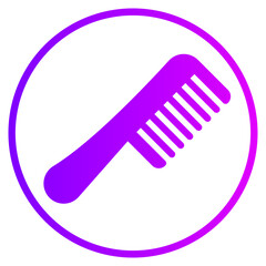 hair comb gradient icon