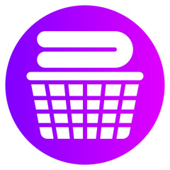 laundry basket gradient icon