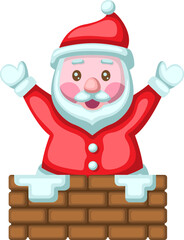 Christmas Illustration Santa And Snow Man Decoration