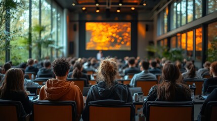 An engaging and productive event reflects a positive and happy atmosphere in a conference room.