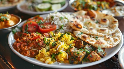 Delicious Indian Food Platter