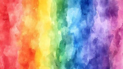 Abstract Watercolor Rainbow Background.