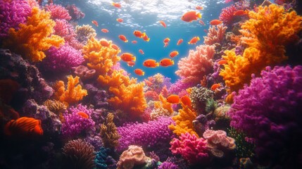 Fototapeta premium Vibrant Coral Reef Underwater