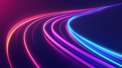 Abstract Neon Light Trails.