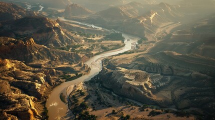 Rivers carve their paths through rugged landscapes, carrying stories of ancient civilizations