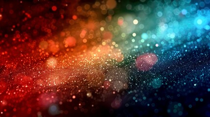 Abstract Red, Orange, and Blue Bokeh Background