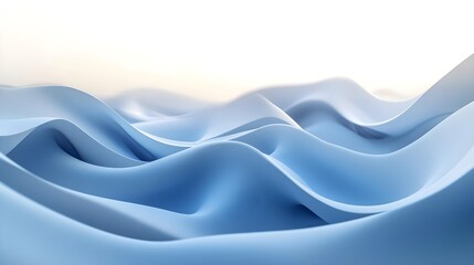 Fototapeta premium Abstract Blue Wave Background 3D Render