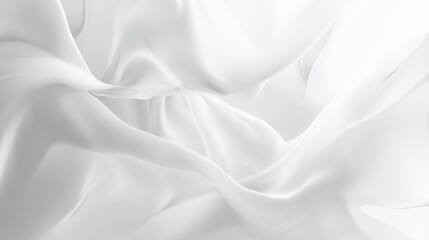 Obraz premium A smooth, flowing white fabric creating an elegant and soft texture.