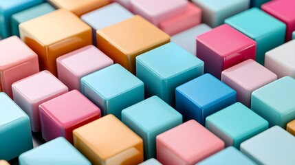 Obraz premium Abstract Colorful Cubes Pattern Background