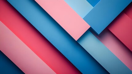 Obraz premium Abstract Geometric Background - Pink, Blue, & Red