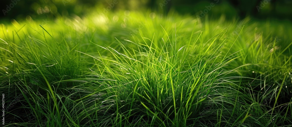 Sticker very beautiful green grass photo