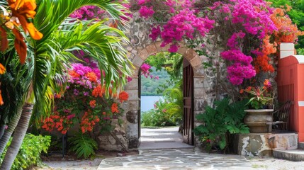 The bold, tropical beauty of bougainvillea adds a vibrant splash to landscapes.