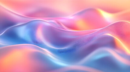 Obraz premium Abstract Pink Blue Gradient Background, 3D Wave Texture