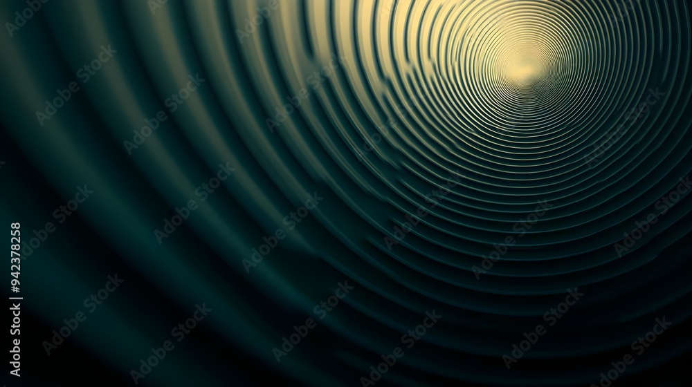 Poster abstract teal and yellow circular pattern background