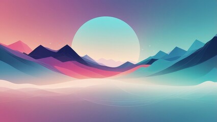 sunset in mountains