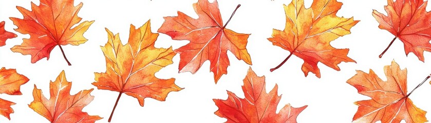 Obraz premium A vibrant collection of autumn leaves showcasing warm hues of orange and yellow against a white background.