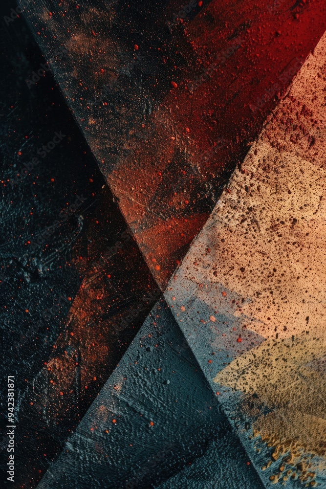 Poster A close-up view of a red and black textured background, suitable for use in graphic design or as a texture