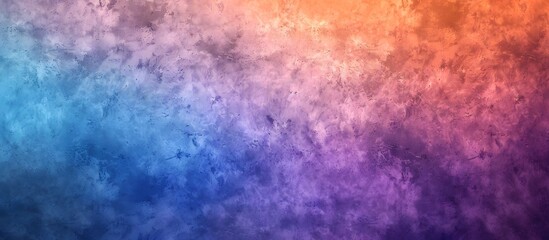 Obraz premium Abstract gradient background, blurred, grainy, gradient from blue to purple and orange, grain texture effect, grain filter effect, grainy noise effect, 