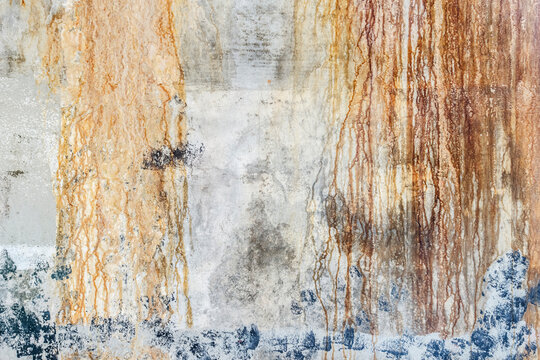 USA, Washington State, Whidbey Island. Fort Casey Historical State Park, rusty wall abstract