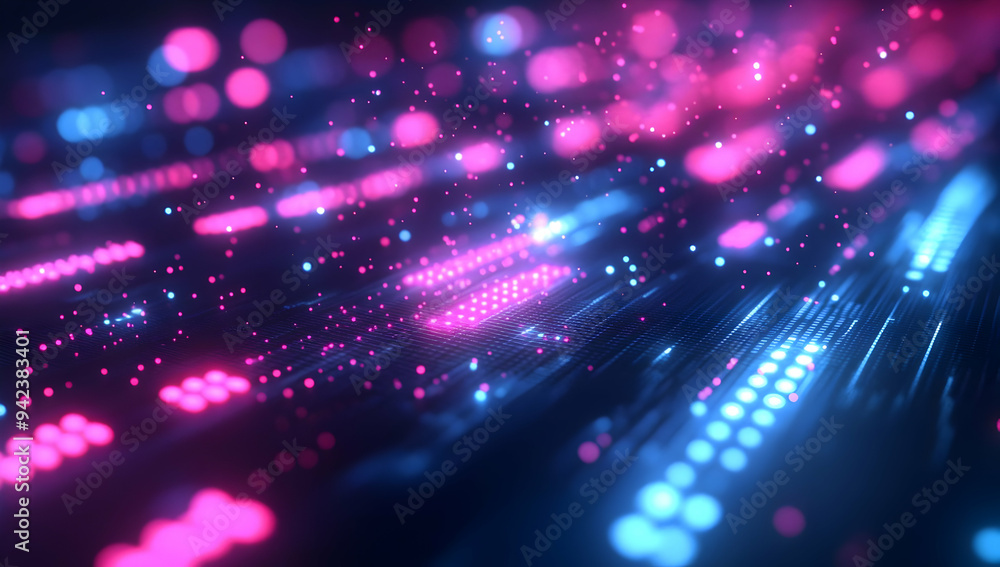 Poster abstract flow of colorful lights creating a dynamic and energetic visual effect, ideal for technolog
